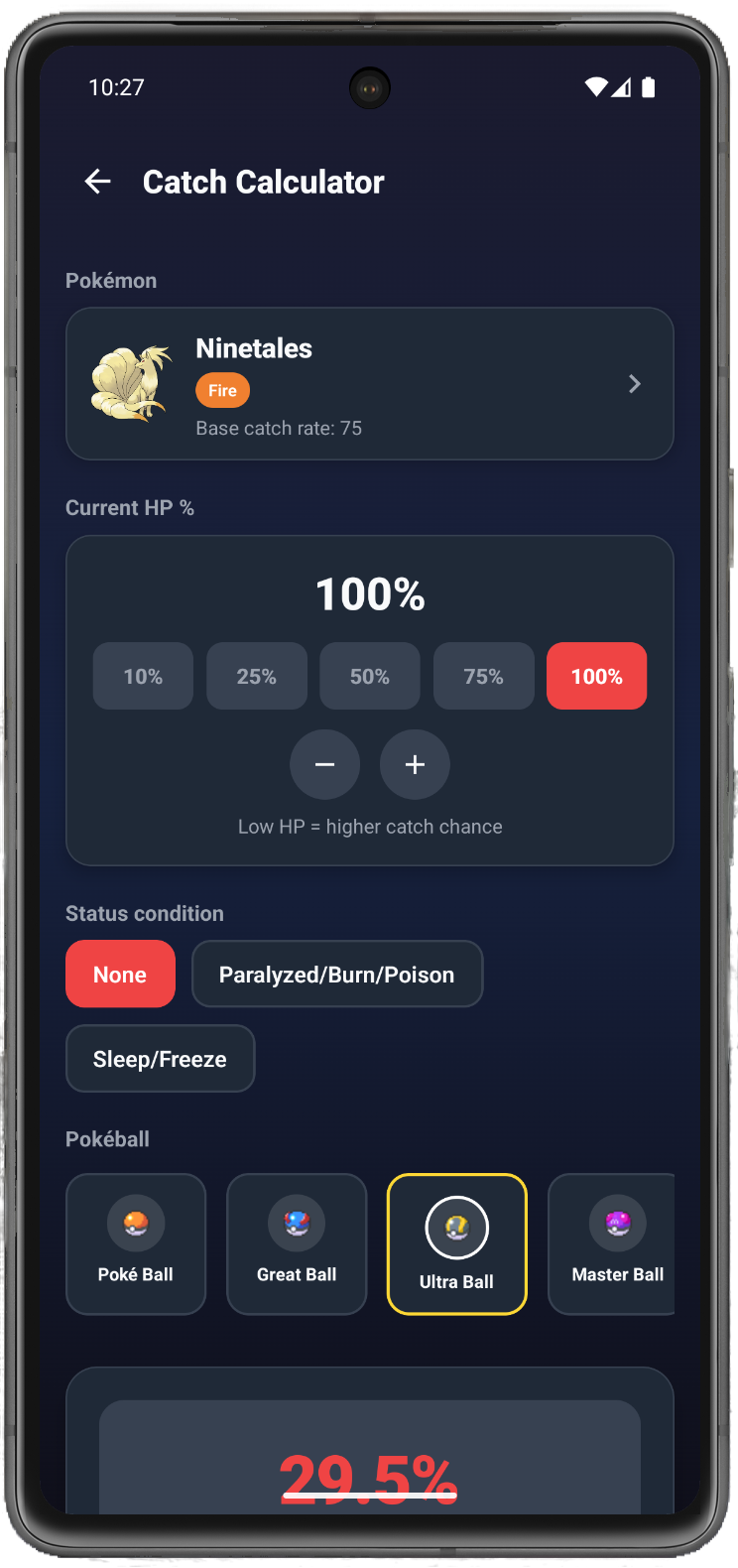 Pokédex Master - App screenshot